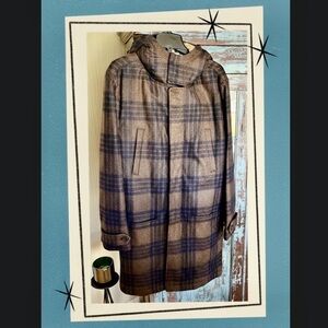 Vince NWT Plaid Cashmere Blend Hooded Coat $895 retail ⭐️FREE SHIPPING⭐️